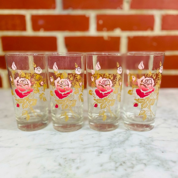 Vintage Rose Hiball Set (4) - Picture 1 of 2